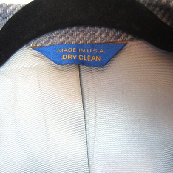 Pendleton Men's 42L Wool & Suede Sport Coat Gray Elbow Patches Academia Western - Picture 5 of 12